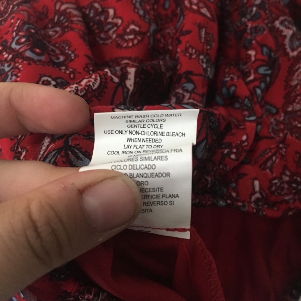 • SOLD // speechless red floral off-shoulder ruffle top • - Picture 8 of 9